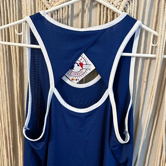 MLB Blue and White Los Angeles Dodgers Tank Top - Picture 2 of 6